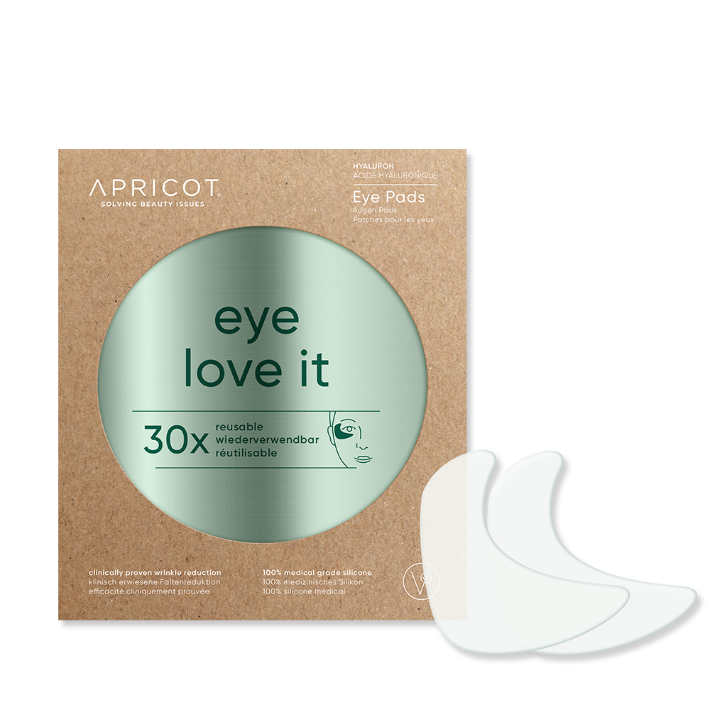 APRICOT silikoonist kortsuplaastrid hüaluroonhappega silmaümbrusele ja meelekohtadesse “Eye Love It”, 30x korduvkasutatav