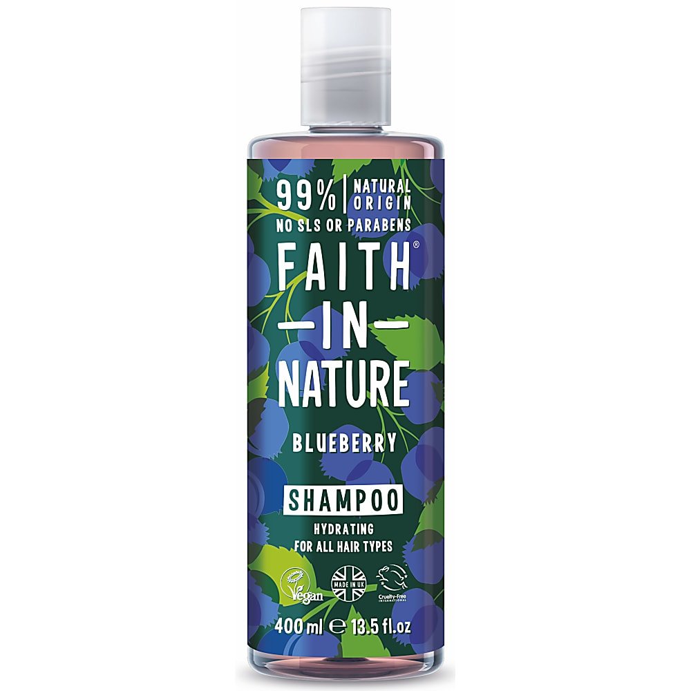 Faith in Nature niisutav šampoon mustikaekstraktiga kõikidele juuksetüüpidele 400ml