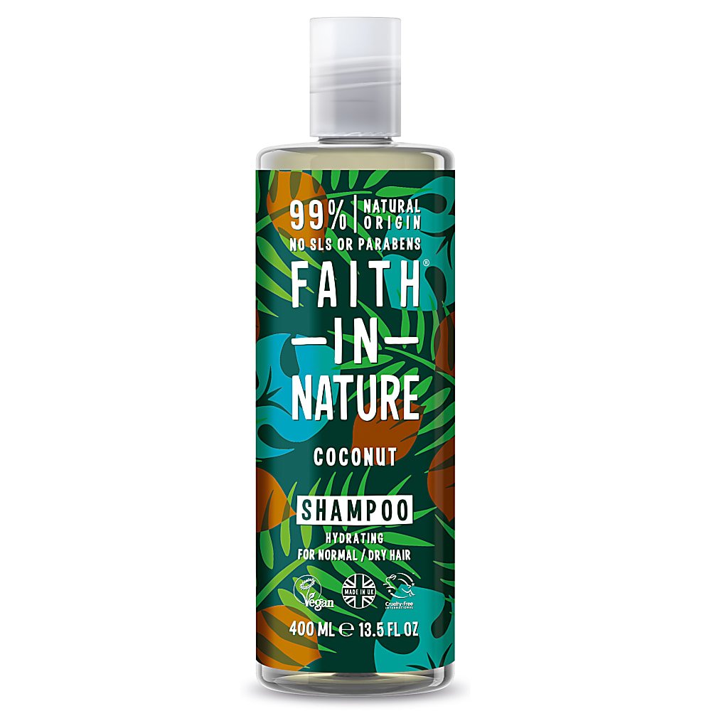 Faith in Nature niisutav šampoon orgaanilise kookosõliga normaalsetele/kuivadele juustele 400ml