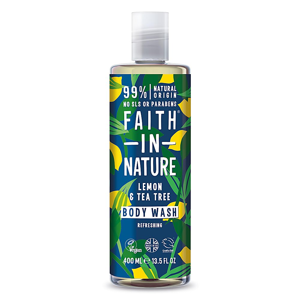 Faith in Nature värskust andev dušigeel-vannivaht sidruni ja teepuuõliga 400ml