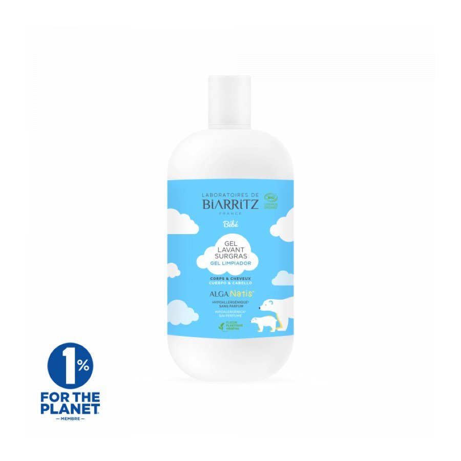 Biarritz orgaaniline ning lõhnatu pisaravaba šampoon-kehapesugeel beebidele ja lastele 200ml