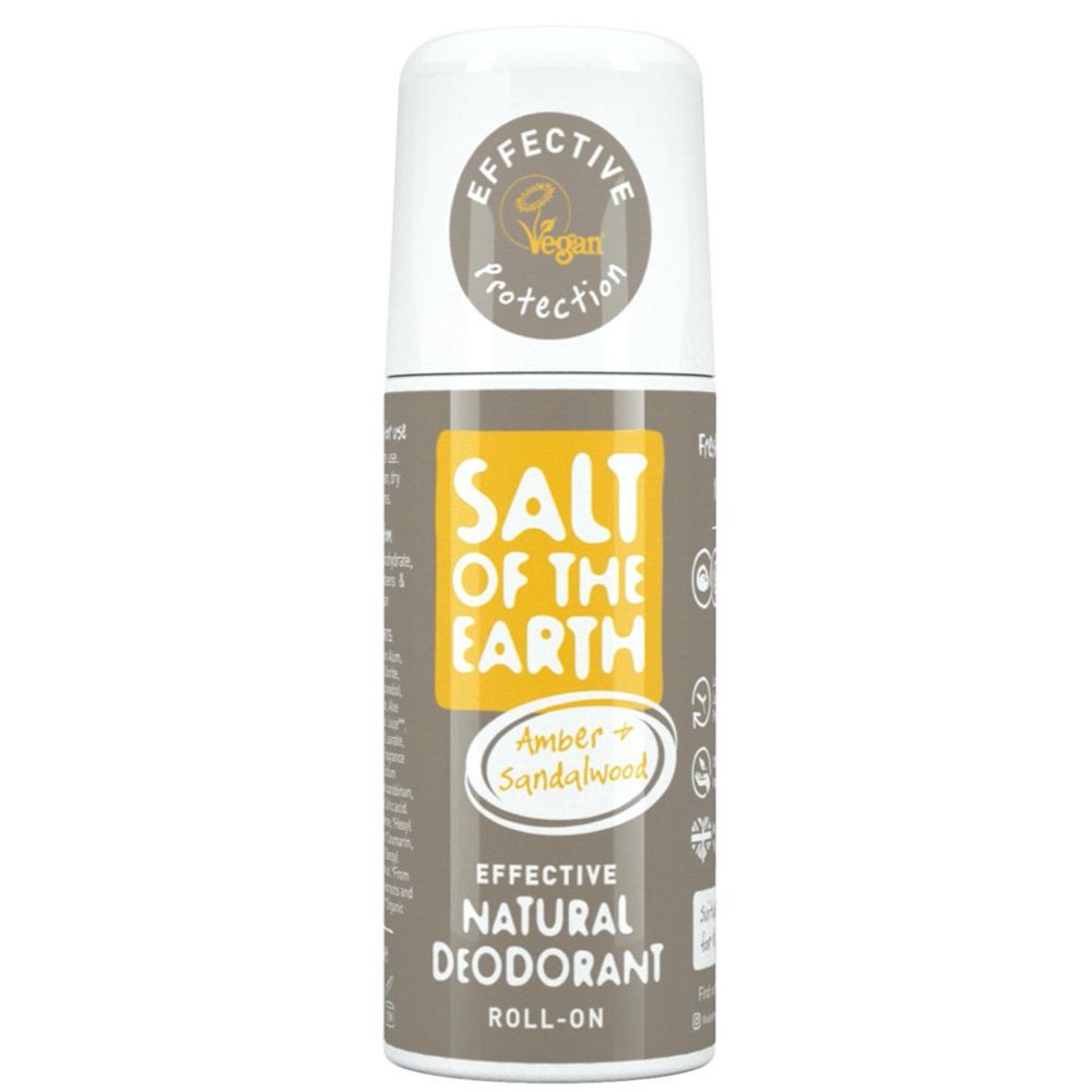 Salt of the Earth Amber & Sandalwood roll-on deodorant, 75ml