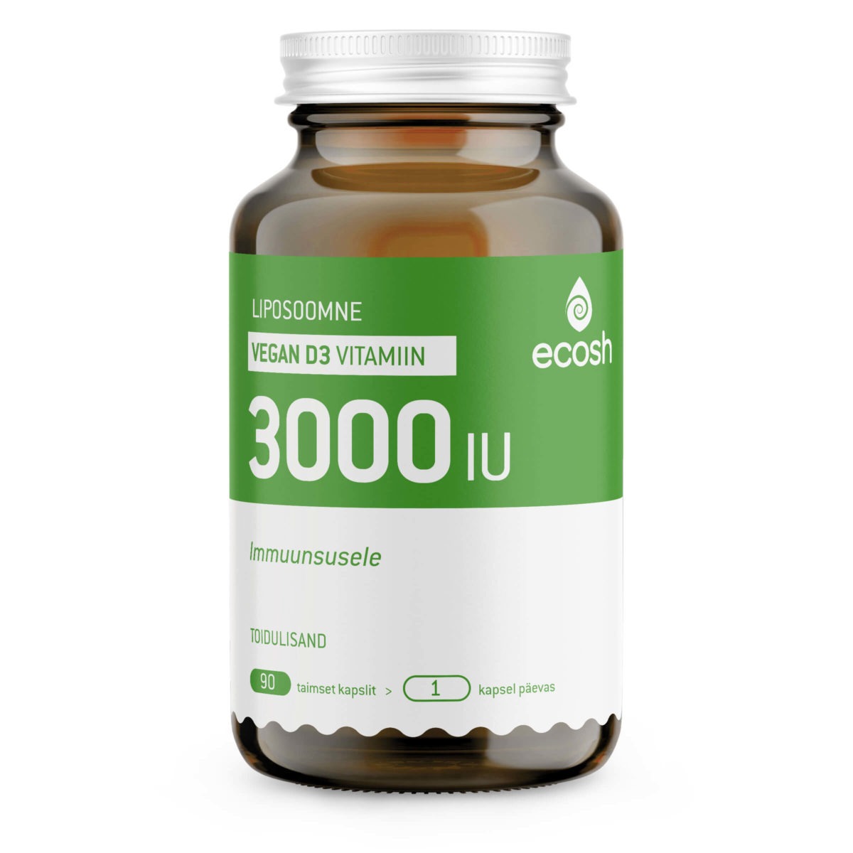 Ecosh liposoomne vegan D3-vitamiin, 90 kapslit